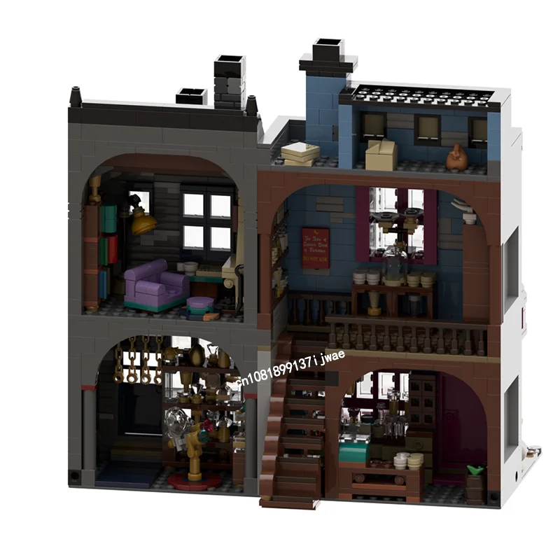 NEW 1485PCS magic Movie Harrying Modular  Apothercary and Wizarding Equipment model creative ideas ChildToy Gift Building blocks