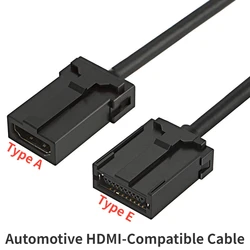 Car HDTV HDMI-Compatible E Male To Type A Female Extension Video Audio Cable with Lock for Automotive A/V Connection System