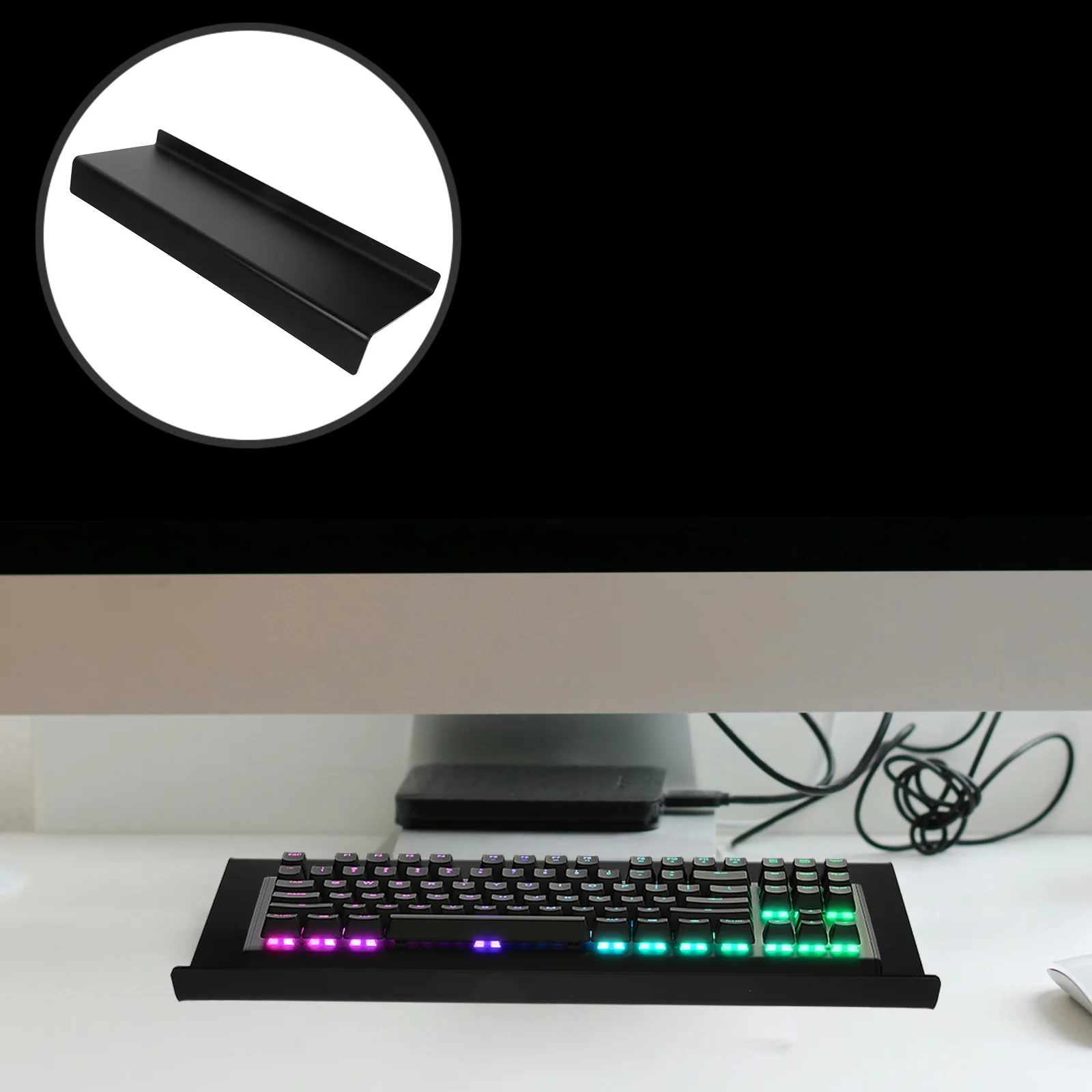 Kantelbare toetsenbordstandaard Show Rack Ergonomische lade Computer Acryl Riser voor bureauhouder Werk