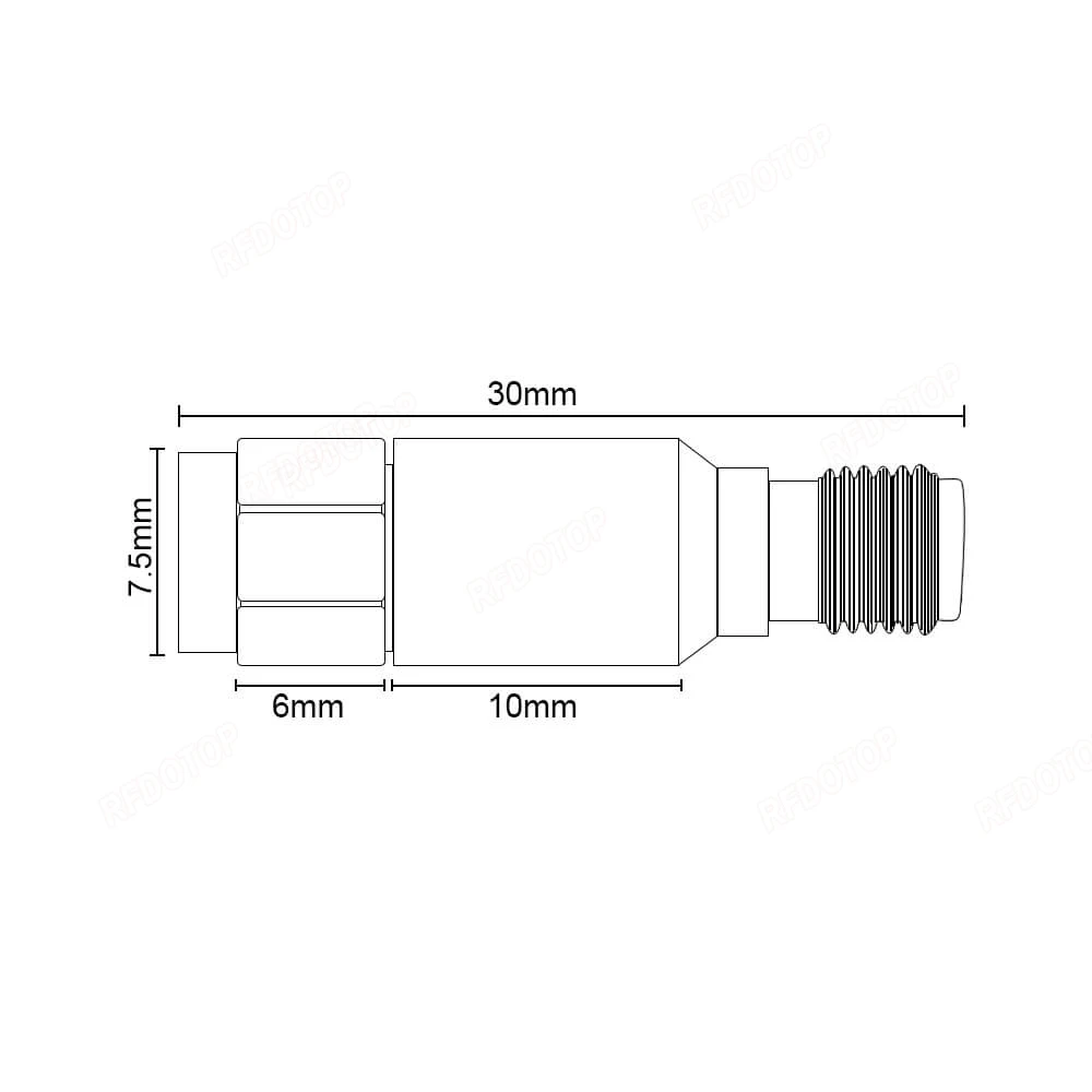 2W DC-Block SMA Male to Female DC-6.0GHz 50ohm RF Coaxial Block SWR≤1.2 DC blocker Connector High Quality Fast Ship