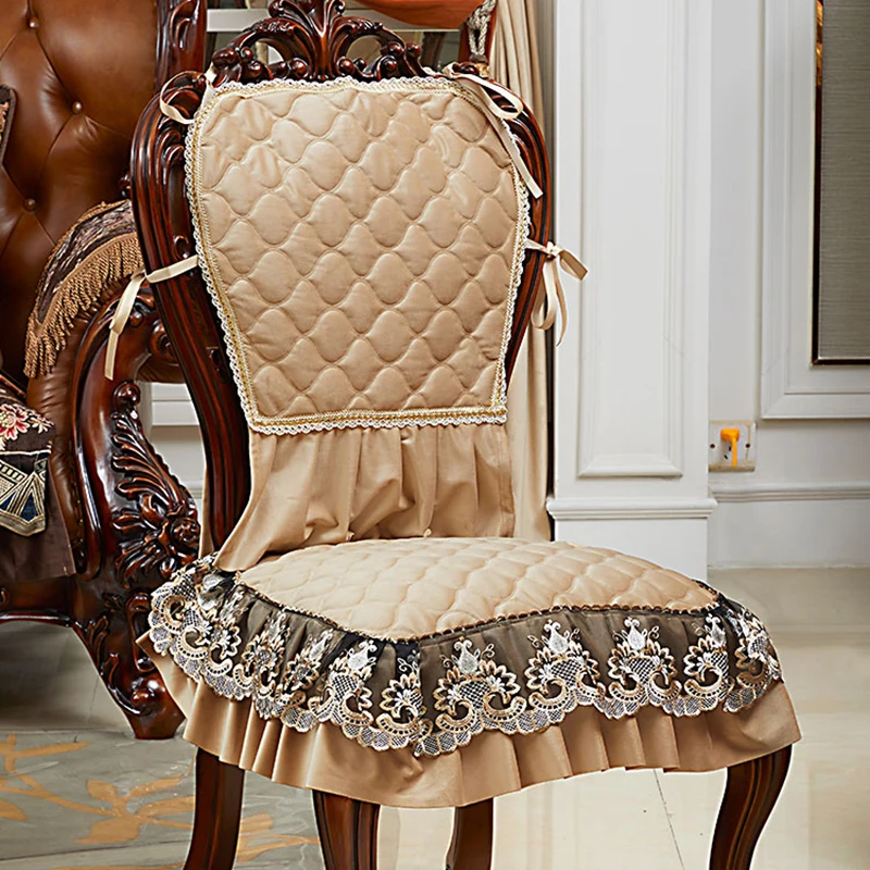 Europese Eetkamerhoezen Quiltkatoenen Antislip Stoelkussen Rugleuning Eetkamer Decoratieve Stoelhoes Home Decor