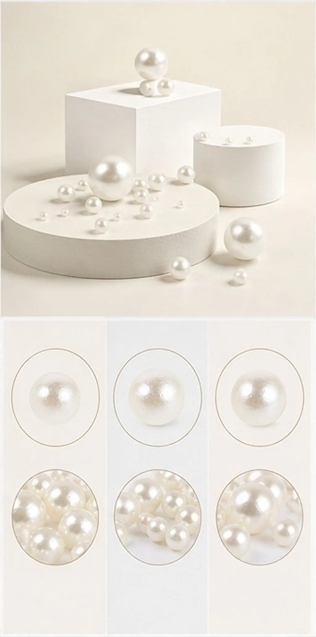 500Pcs Round Imitation Pearls Ivory Vase Filler 6Mm 10Mm 14Mm No Hole Faux Pearl Beads Wedding Party Table Scatter Floating