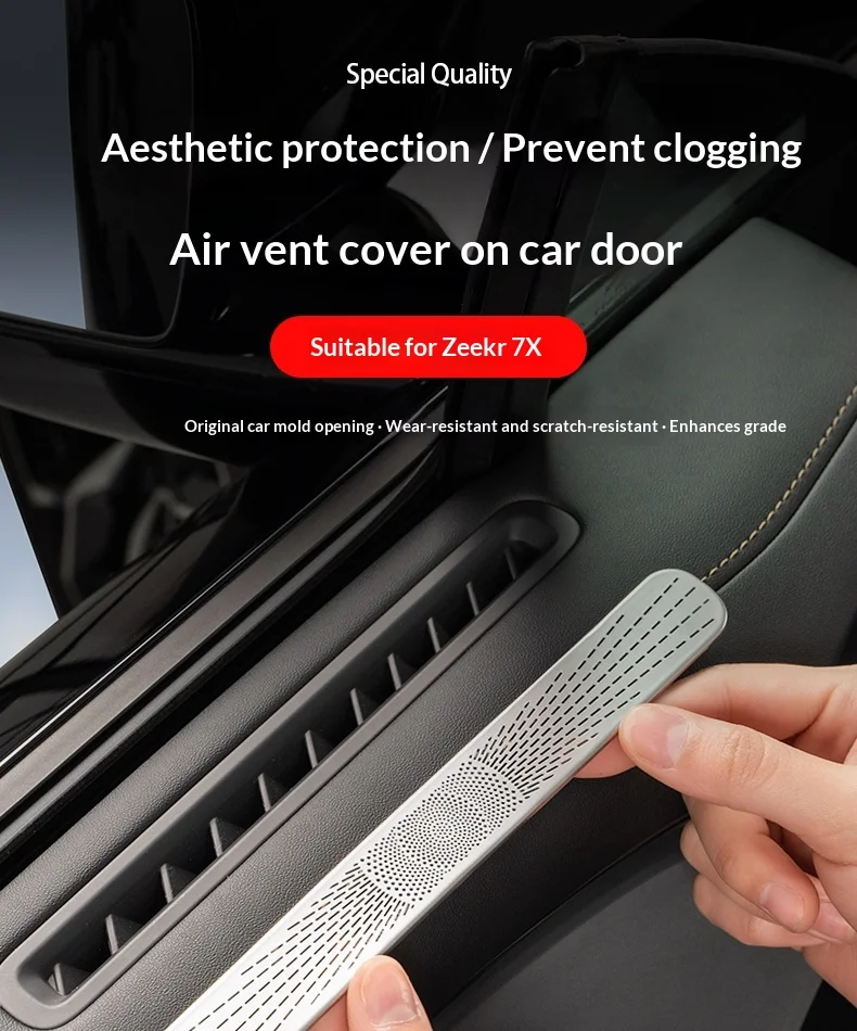 يصلح ل Zeekr 7X 2025 2026 باب تنفيس الهواء حامي غطاء الغبار برهان مكافحة كتلة الحرس الداخلي #4