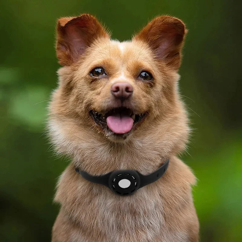 Silicone Pet Collar for AirTag Case Anti-Lost Tracker Protective Cover Adjustable Cat Dog Strap