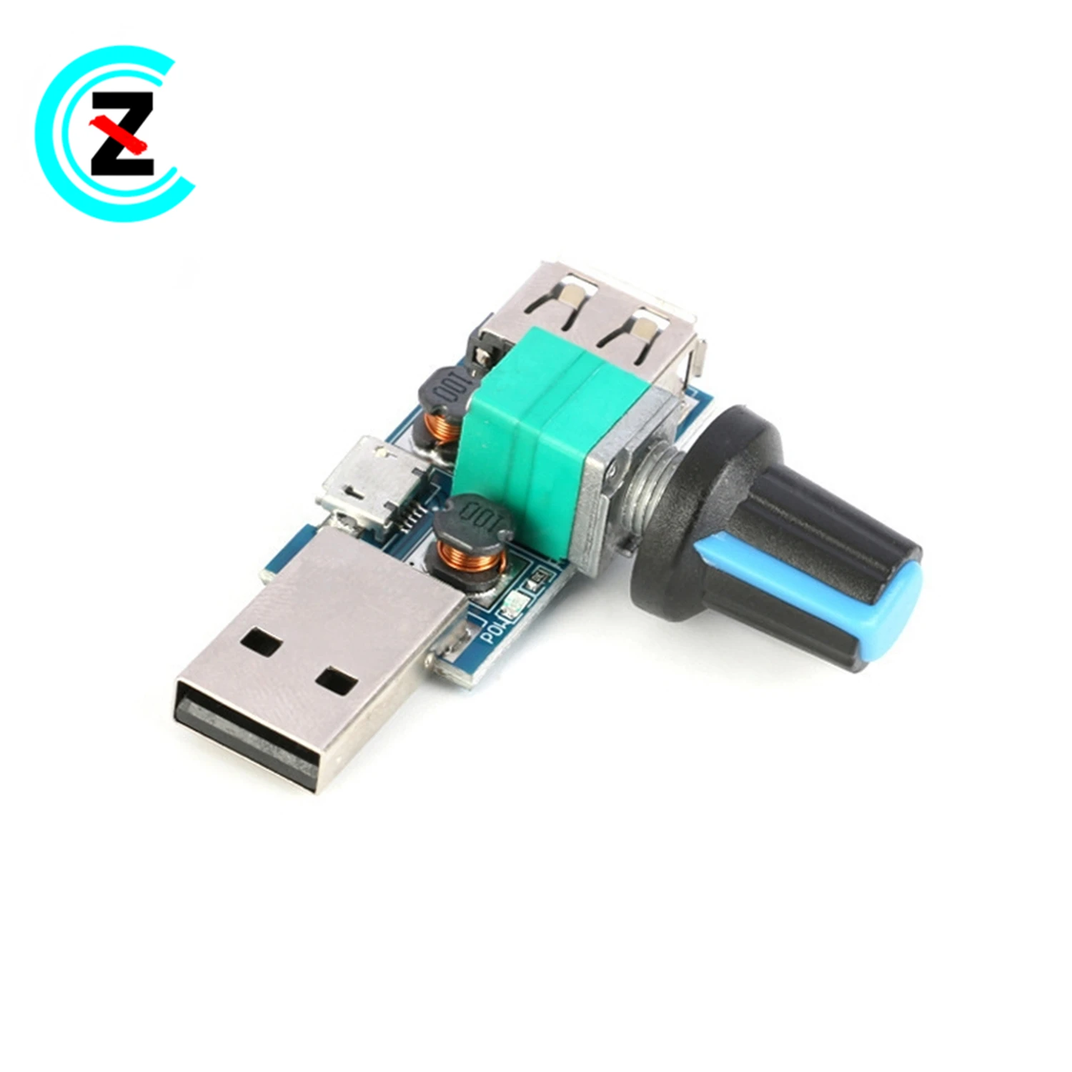 USB 2.5V to 8.0V Heat dissipation Mute multi-gear fan governor Wind speed and volume adjustment module