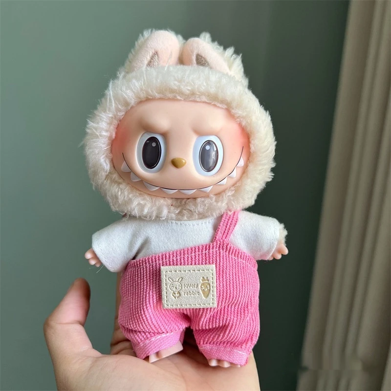 

Для Labubu 17 см детская одежда виниловые куклы плюшевые игрушки пеленальная одежда для творческих сюрпризов подарки на день рождения аксессуары