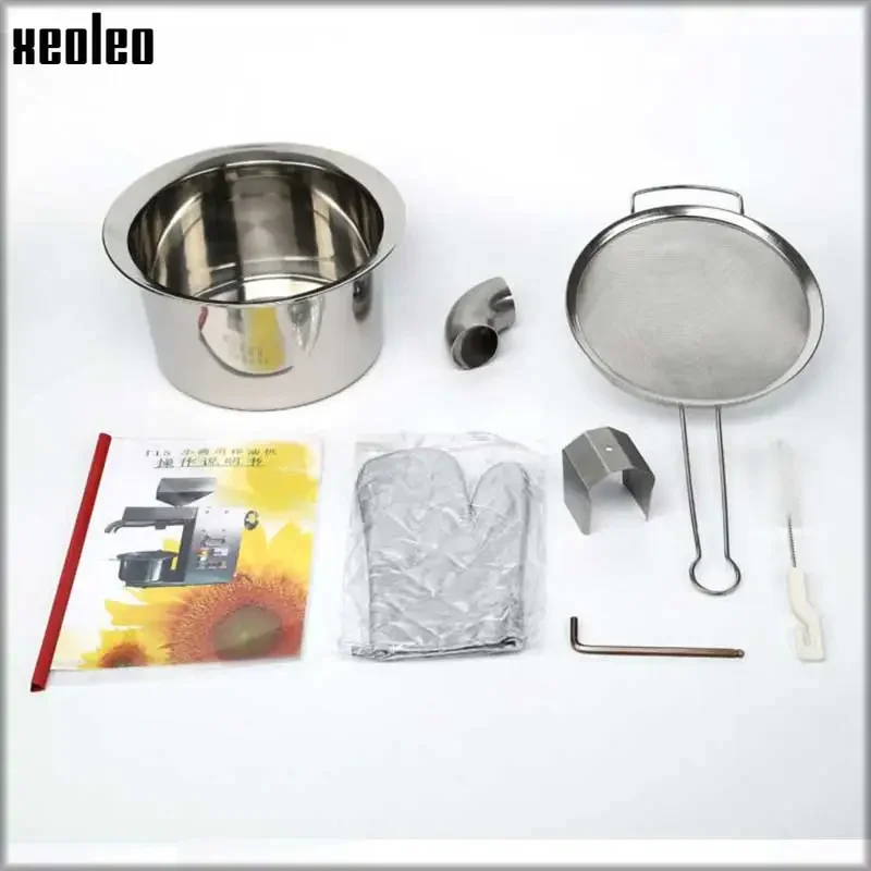 XEOLEO Commercial Oil Press Machine 1800W Industrial Oil Presser Olive oil press Stainless Steel High Oil Extractor