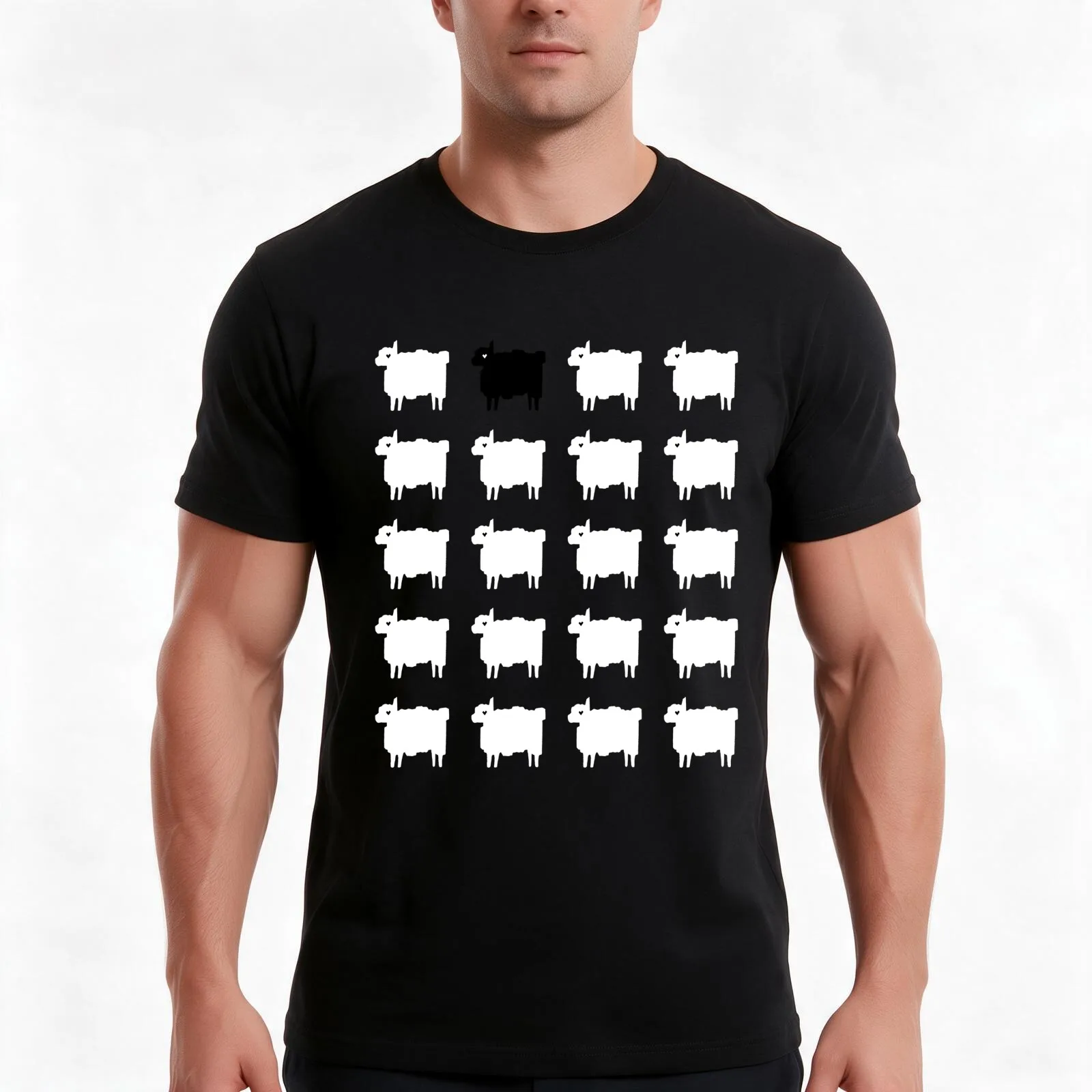 Diana's Black Sheep Jumper T-Shirt, Summer Casual Cotton Tee, Oversized Streetwear Tops, Vintage Graphic Print, Unisex Men Women