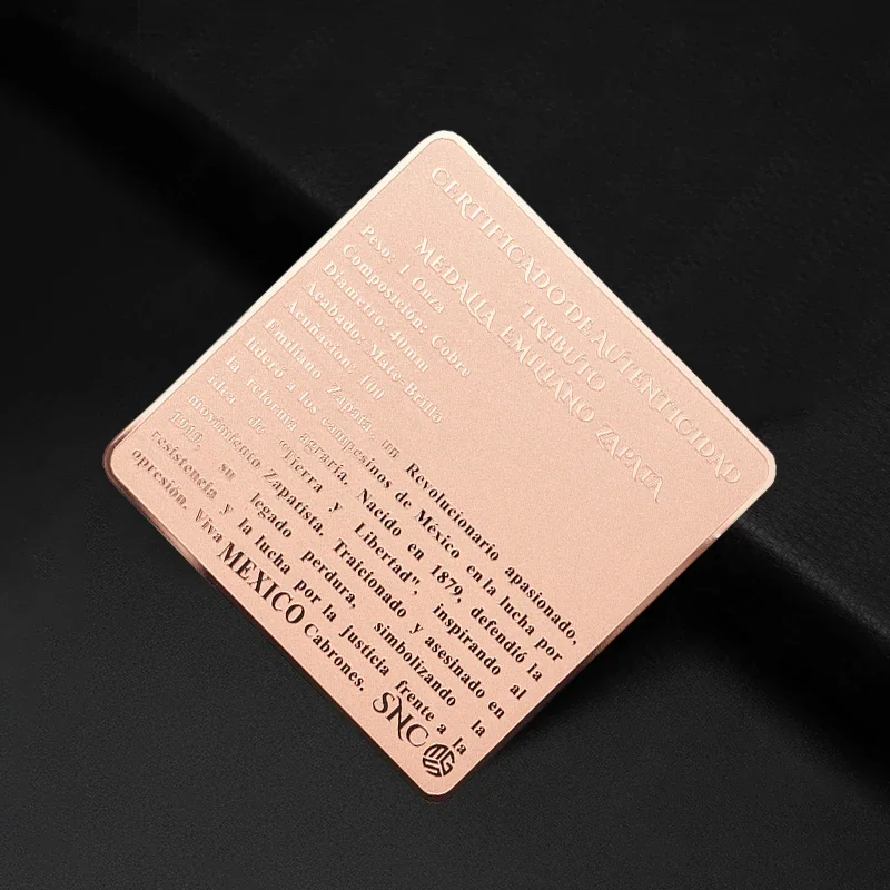 ออกแบบการ์ดโลหะกันน้ำและกันการกัดกร่อน ทนทาน ใช้เป็นการ์ดเล่นหรือนามบัตร