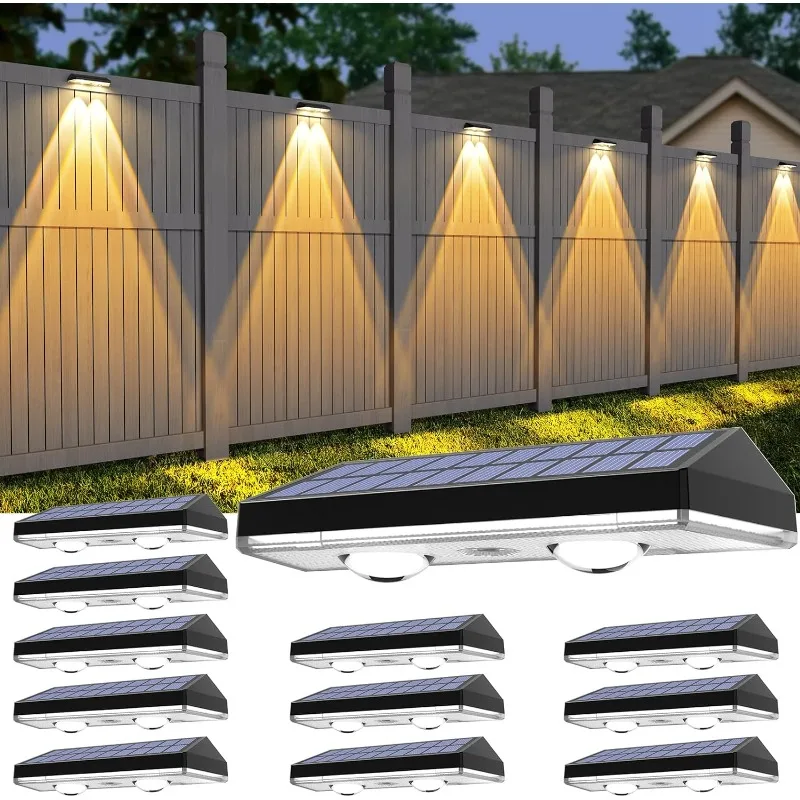 

IP65 Waterproof Solar Fence Light Outdoor Waterproof LED Fence Light Suitable for Outdoor, Backyard Steps Patio Deck Railings