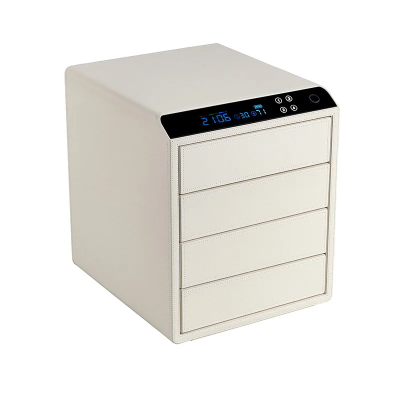 Smart Popular Jewelry Box Leather Storage Safe Box Cabinet Money Deposit Box for Earring Bracelet Necklace Ring Watch view 2