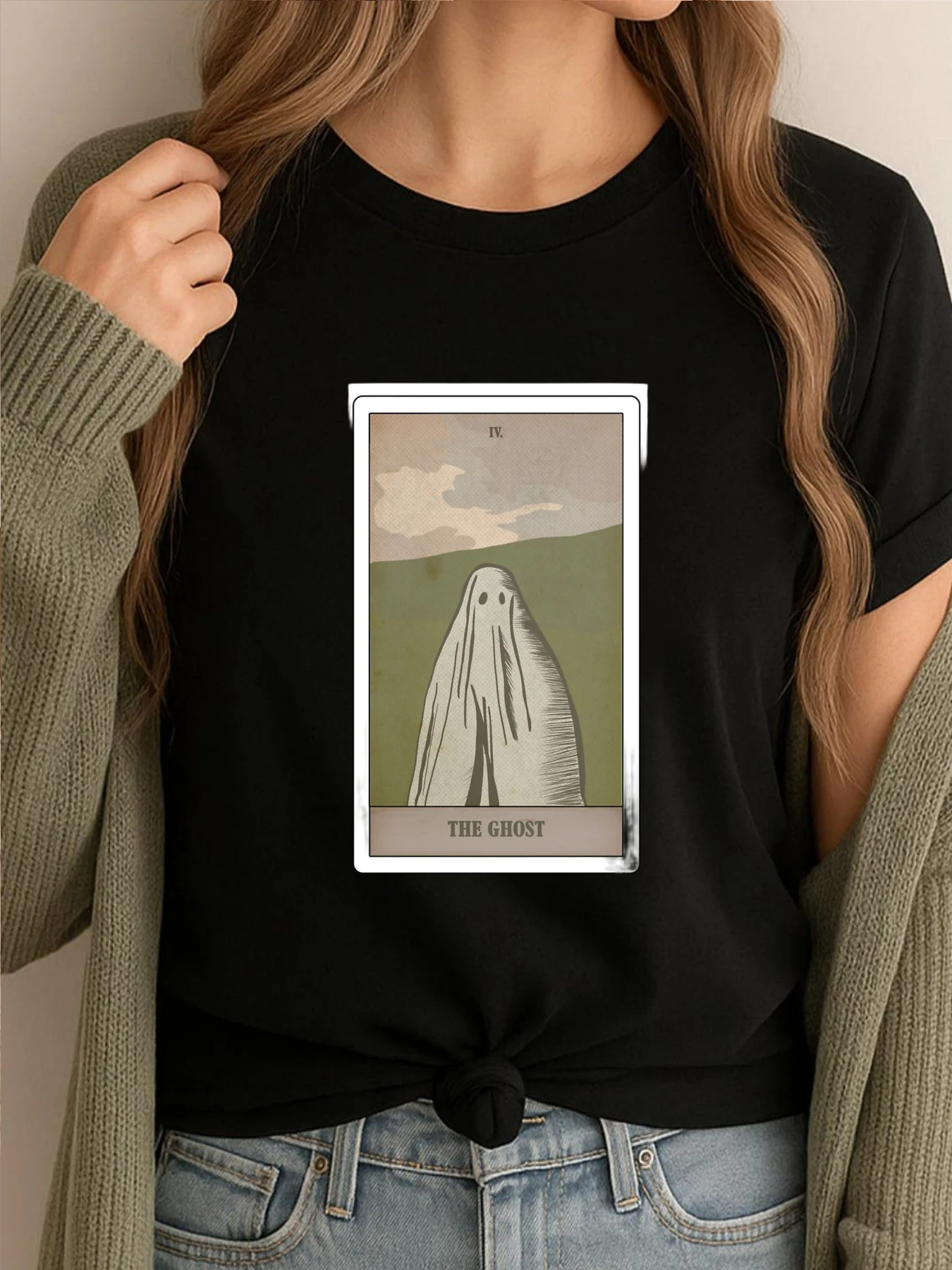 

A Ghost Story Карта Таро серии A24 Аниме Футболки Женские новые рубашки и футболки Семейные футболки с рисунком Женские свободные топы