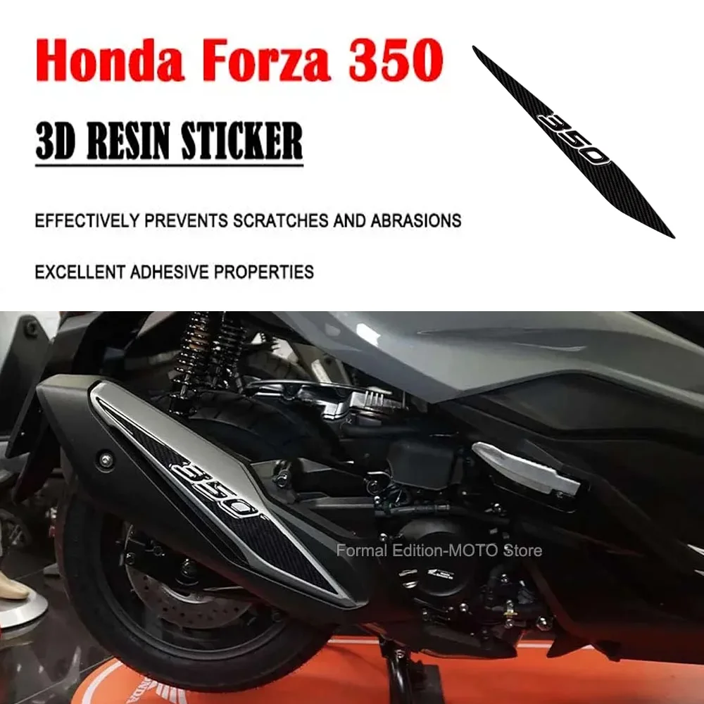 

3D Gel Sticker Waterproof Decorate Sticker Protecting Muffler Crankcase Compatible for Honda Forza 350 2022-2023