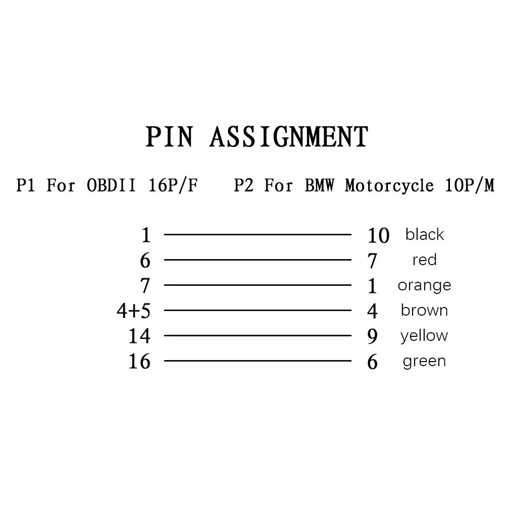 Per BMW Moto Moto ICOM D 10 Pin cavo ICOM-D per BMW Auto Moto OBD 2 OBD2 connettore ODB2 Scanner cavo di prolunga