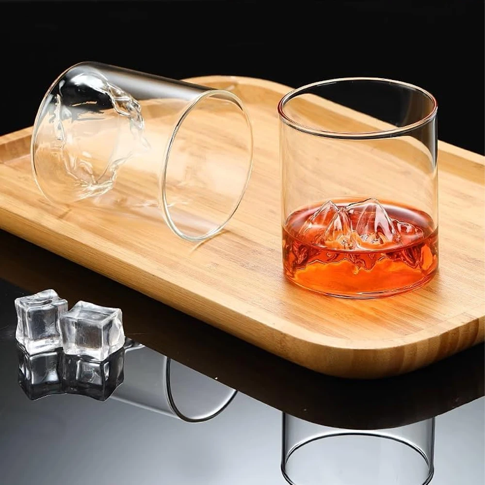 

D9 175/300ML Whiskey Soda Glass Cup Bar Juice Beer Beverages Transparent Mountain Viewing Cup Glass Party Wine Glass Water Cup