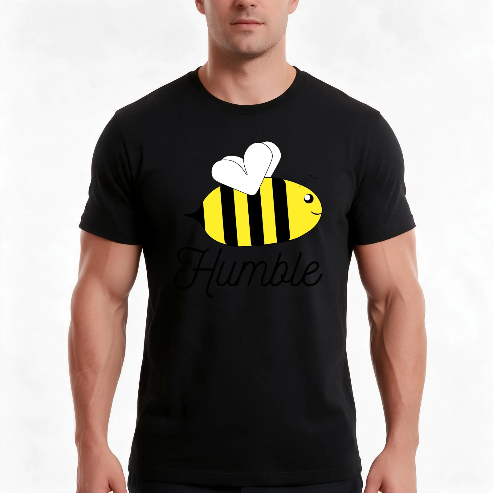 Bee Humble T-Shirt Summer Casual Cotton Tee Oversized Streetwear Tops Vintage Graphic Print Loose Fit Short Sleeve