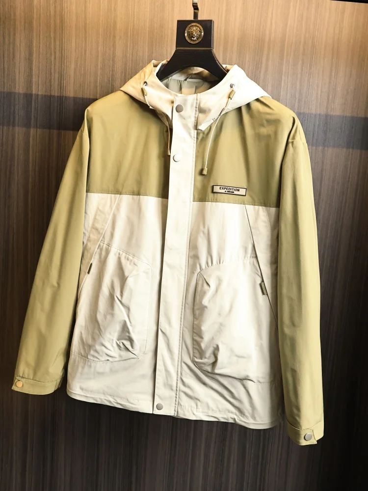 

Мужская демисезонная куртка H-Home для активного отдыха, модная, с капюшоном, легкая, повседневная, в стиле рабочей одежды