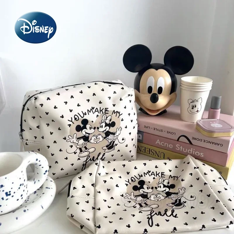 Disney Mickey New Women's Cosmetic Bag Luxury Brand Cosmetic Bag Cartoon Travel Storage Cosmetic Bag Large Capacity High Quality