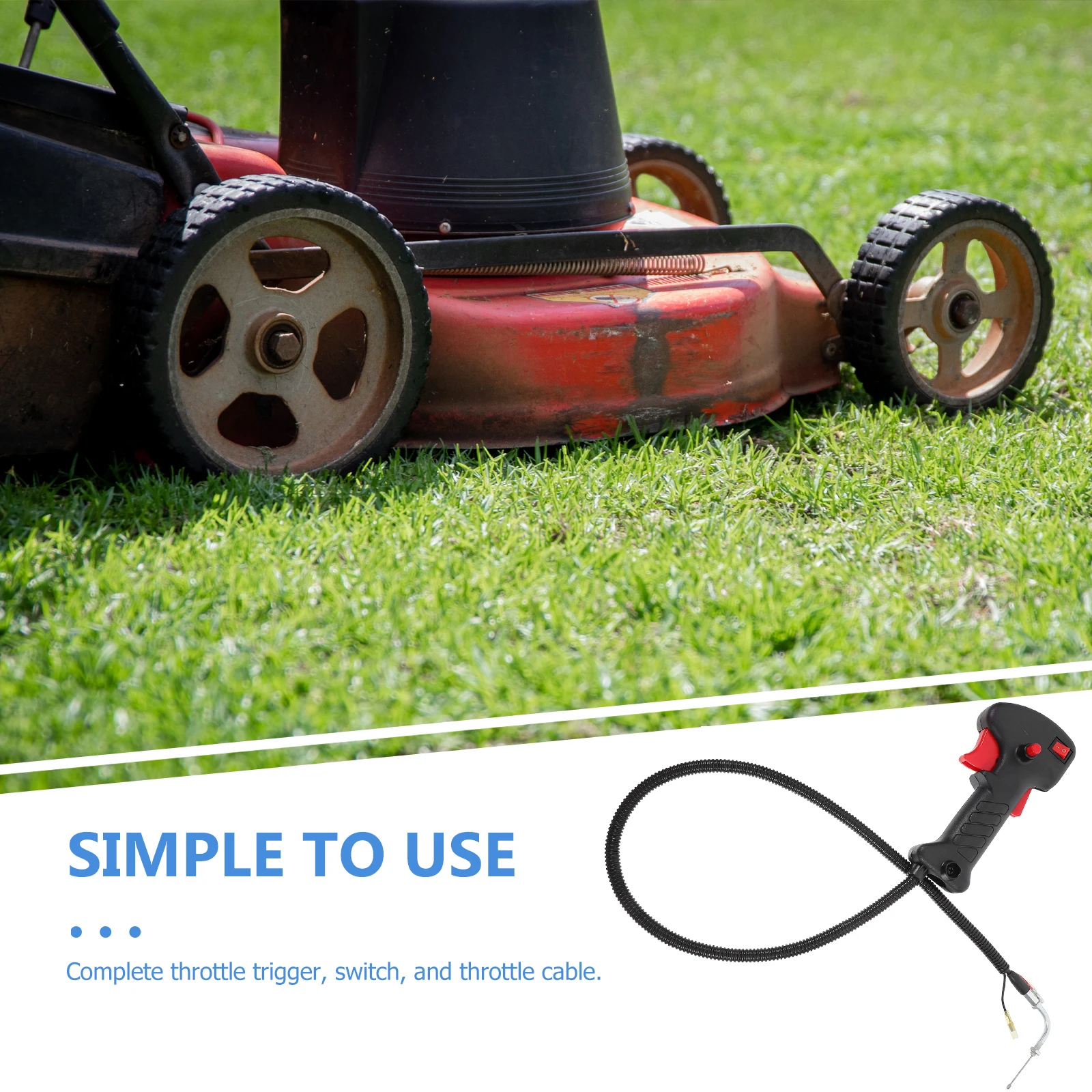 مقبض التشذيب مع قبضة اليد اليمنى المريحة القابلة للتعديل للعناية بالعشب - مجموعة كابل تبديل الزناد الكامل المتوافقة