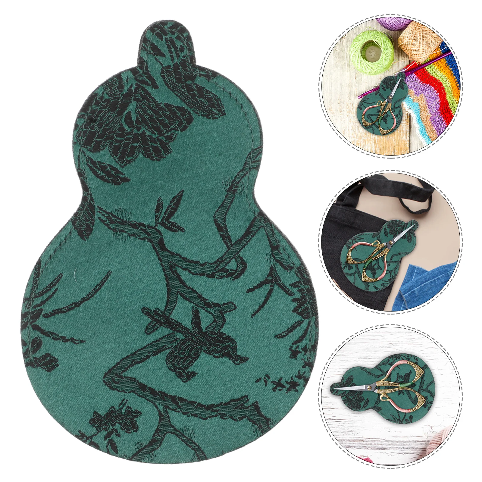 

Fabric Scissors Storage Holder Pouch Protective Sleeve Case For Sewing Barber Crafting Dark Green Lightweight Portable Mini