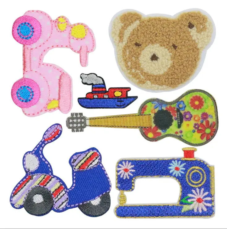 New Arrival 10 Pcs Embroidered Patch Iron On Sew On Motif Applique Fabric Clothing Hat Bag Shoe Decor Repair Accessory