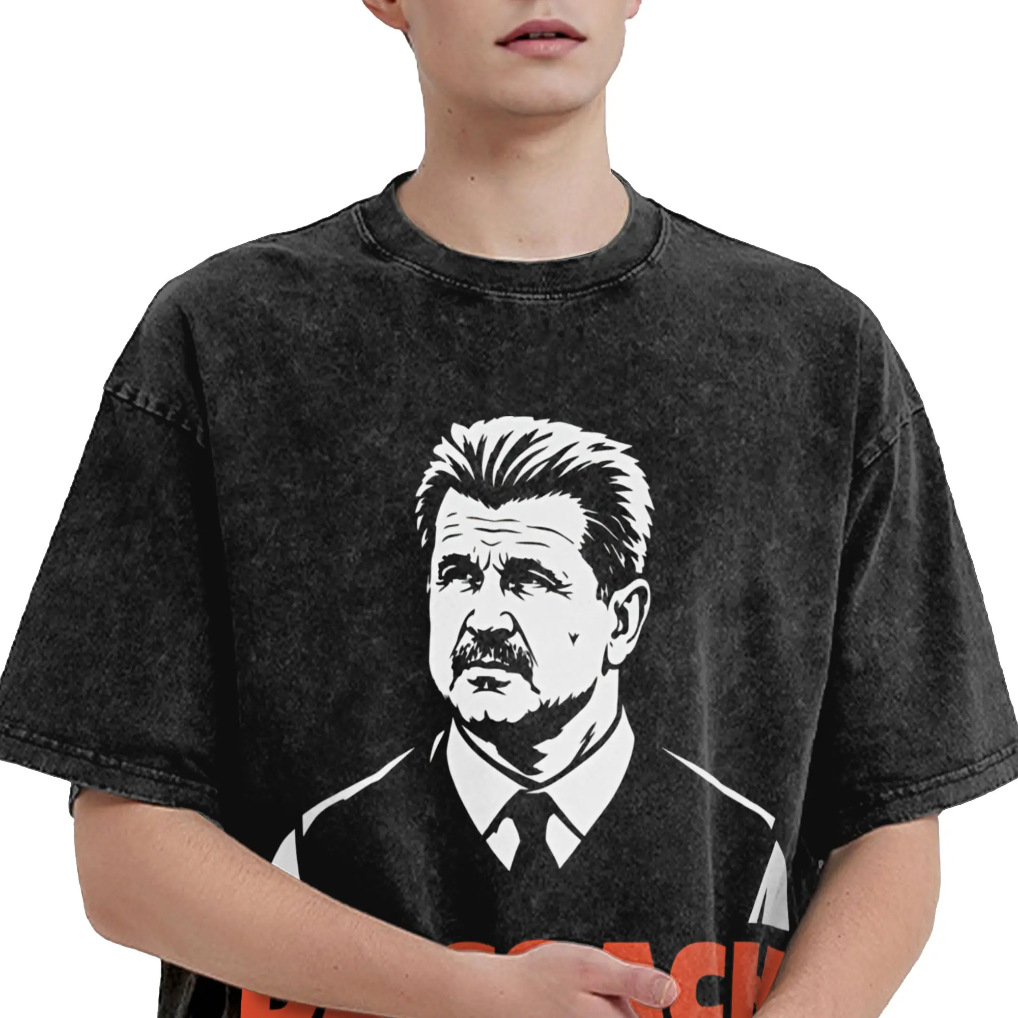 RIP Mike Ditka  Washed T Shirt Streetwear Hip Hop Novelty T-Shirt  Tee Shirt Men Women Short Sleeve Streetwear