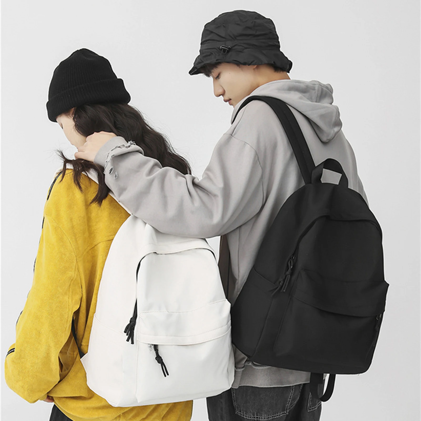 Adjustables Waist Belt Lightweight Backpack Large Capacity All-Match Travel Bag Multipurpose Simple Style Commuting Bags