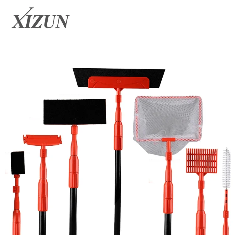 Aquarium Cleaning Tool Aquarium Fish Tank Accessories Clean Fish Tanks Long Handle Scraper Suit Eight In One Fish Tank Brush