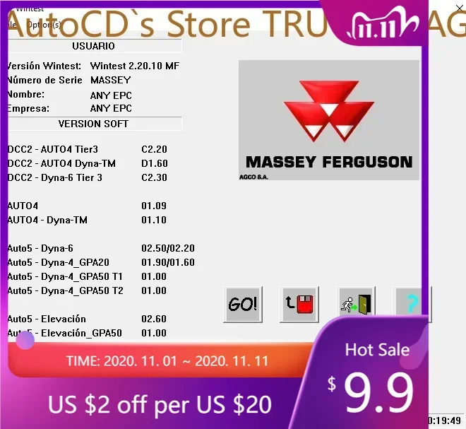 

AutoCD Massey Ferguson WinTest 2.20.10
