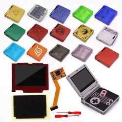 GBA SP IPS V2 retroilluminazione schermo LCD 10 livelli di luminosità kit con guscio pretagliato per Game Boy Advance AGS-001 e 101-obiettivo rosso