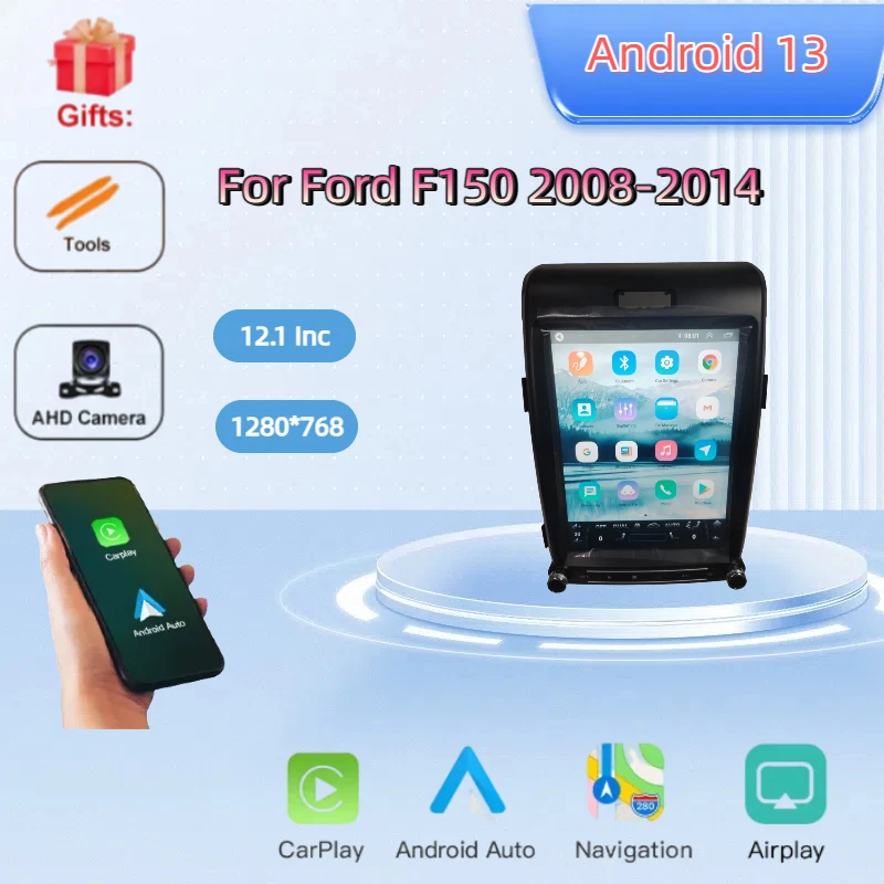 

Vertical screen Android 13 For Ford Raptor F150 2014 - 2020 Car Radio Autoradio Stereo Receiver GPS Navigator Multimedia Player