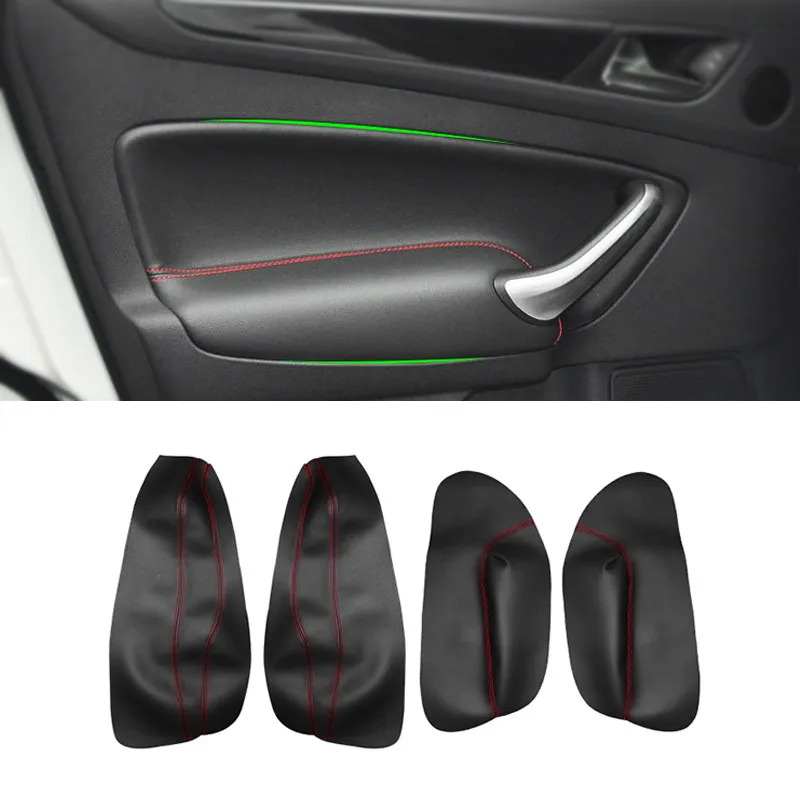 For Ford Mondeo 2007 2008 2009 2010 2011 2012 Interior Microfiber Leather Door Handle Armrest Panel Cover Trim