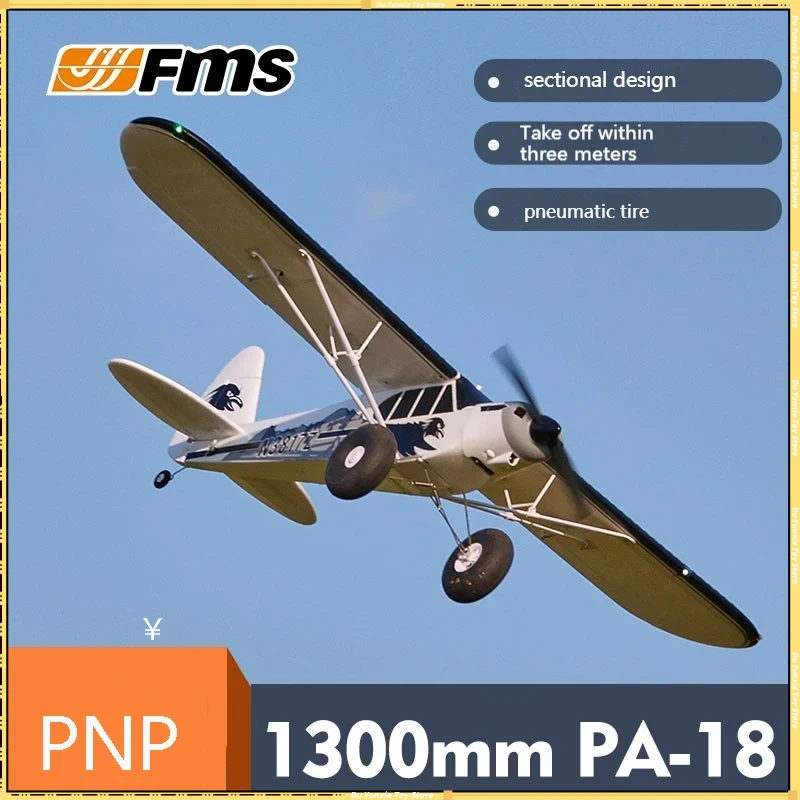 

Fms Aircraft Model 1300mm Pa-18 Fixed Wing Propeller Training Remote Control Aircraft Assembly Model Foam Machine