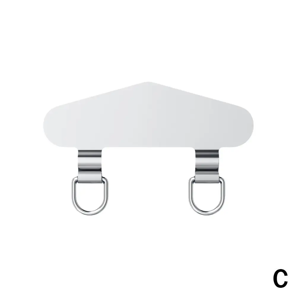 1pcs New Version Of Stainless Steel Mobile Phone Tether Ear Gasket Metal Connection Phone Double Lanyard Piece Pie Safety M M5s8