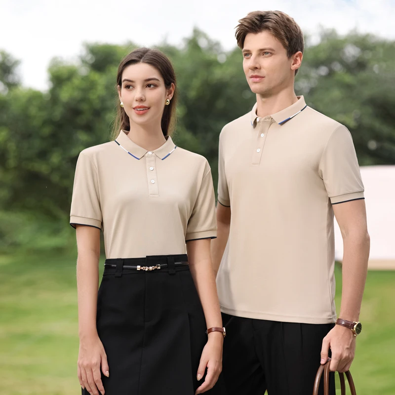 New Summer Casual Men Clothing Business Tee Shirt Sweatwear Tops Solid Color Polo Shirts Breathable Short Sleeve Big Size M-5XL