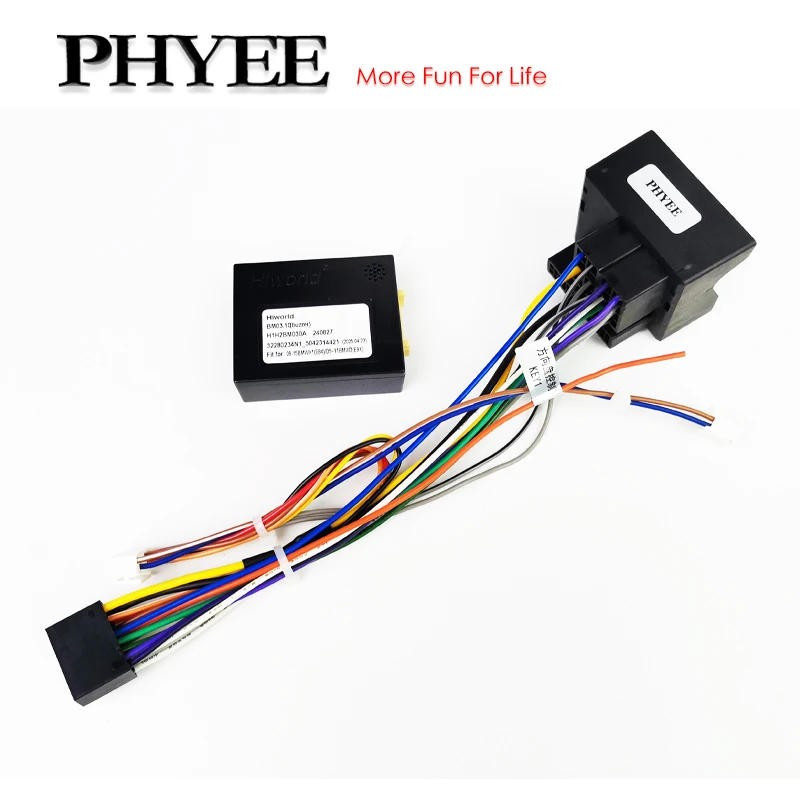 Quadlock Harness Adapter CAN Bus Decoder 16 Pin Plug Quad Lock Connector Car Android Head Unit Wiring Cable for BMW 3 E90 X1 E84