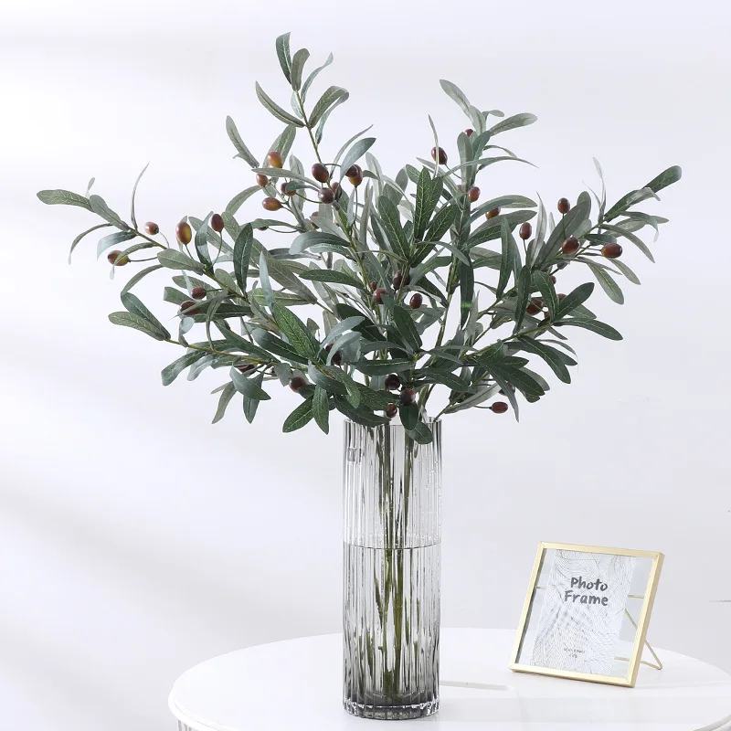Künstliche Pflanzen, grüne Blätter, Olivenzweig, Früchte, künstliche Dekoration für Festivals, Hochzeiten, Zuhause, Zimmer, Fotografie-Requisite, Outdoor, Garten, Hof, Geschenk, Dekoration – Detail 6