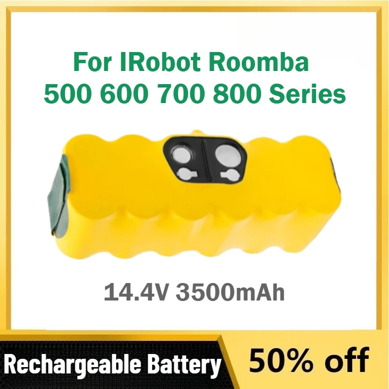 

14.4V 3500mAh Rechargeable Battery for IRobot Roomba 500 600 700 800 Series Robotic Vacuum Cleaner
