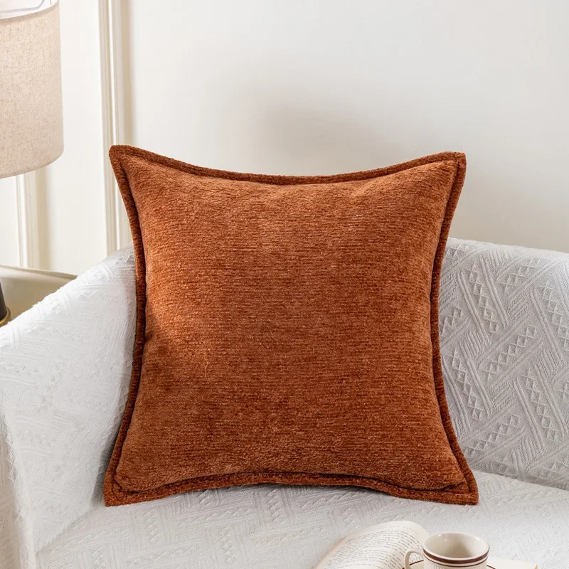 Luxury Chenille Cushion Cover Sofa Bed Thick Decorative Throw Pillowcase Modern Soft Living Room Pillow Home Decor