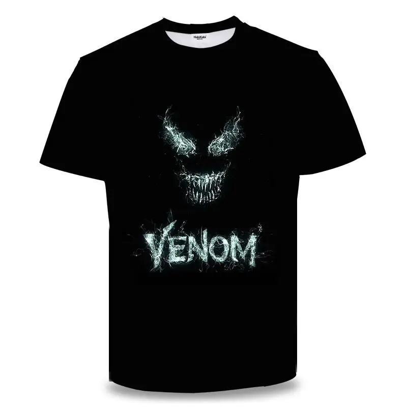 2024 New Summer Women Venom Cartoon Tops Tees 3D Print T-shirt Casual Short Sleeve Clothing Boys Girls Sports Streetwear