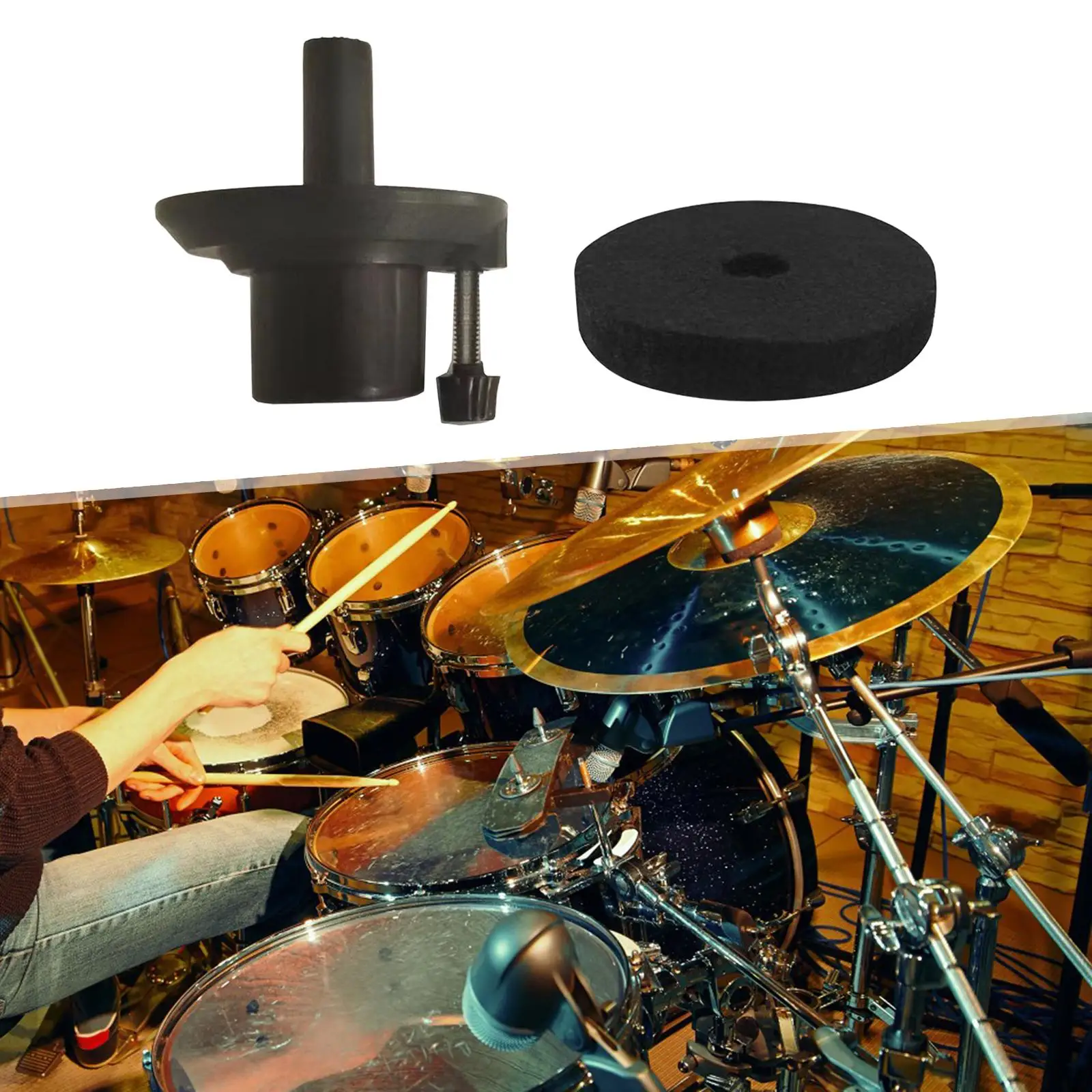 Hi Hat Support Drum Accessories Durable Professional Cymbal Felt and Sleeve