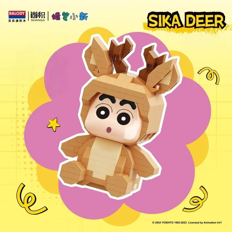 Crayon Shin Chan Bouwstenen Dierenbeeldjes Cartoon Modellen Anime Karakter Ornamenten 3D Decoraties Kinderen Speelgoed Geschenken