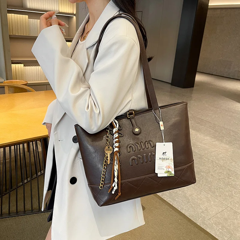 

​​2025 Maillard Underarm Tote Women Spacious Commuter Shoulder Bag Distressed Leather Office to Weekend System​​