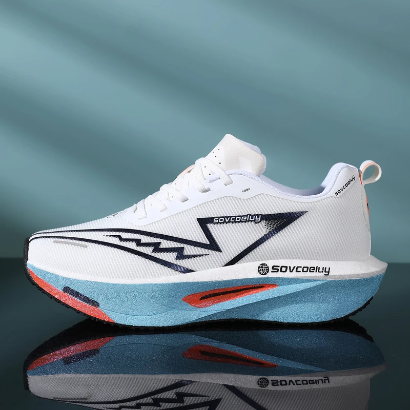 Carbon Plate Technology Men's Shoes, Ultra-Light Cushioning and Rebound Running Shoes, Versatile Sports Shoes for Men and Women, Anti-Slip Patches, Wear-Resistant Outdoor Shoes