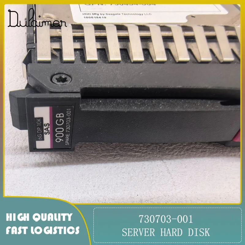 Disco rígido do servidor 730703-001, 900G, 10K SAS, com bandeja, original e usado.