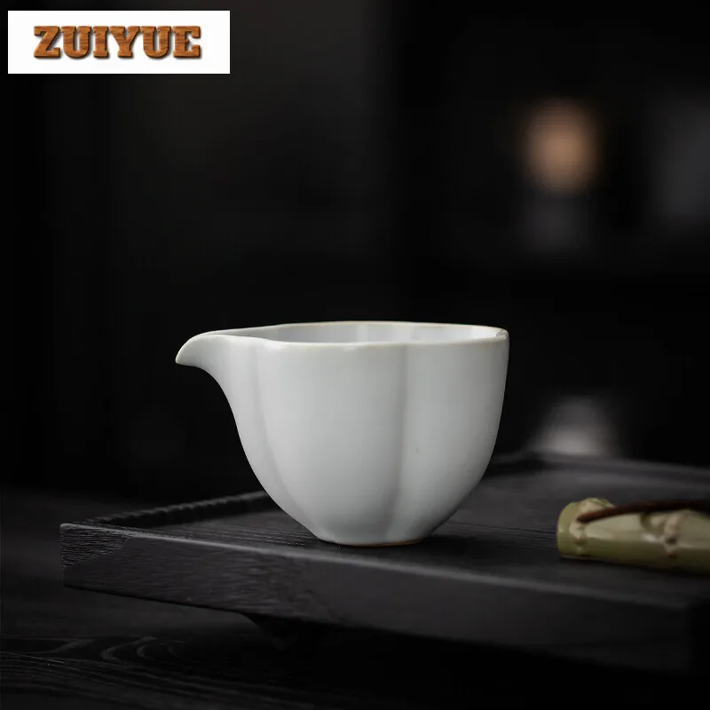 

190ml Rough Pottery Handmade Fair Cup Household Heat-resistant Pumpkin Tea Pitcher Retro Cha Hai Justice Cup Tableware Supplies