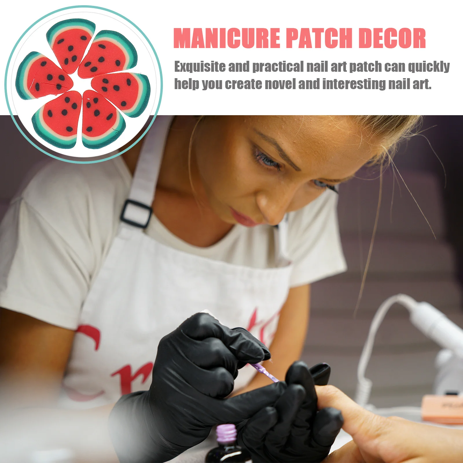 

Nail Art Patch Manicure DIY Creative Fingernail Decoration Fruit Design Nail Patch for Party Stage Performance
