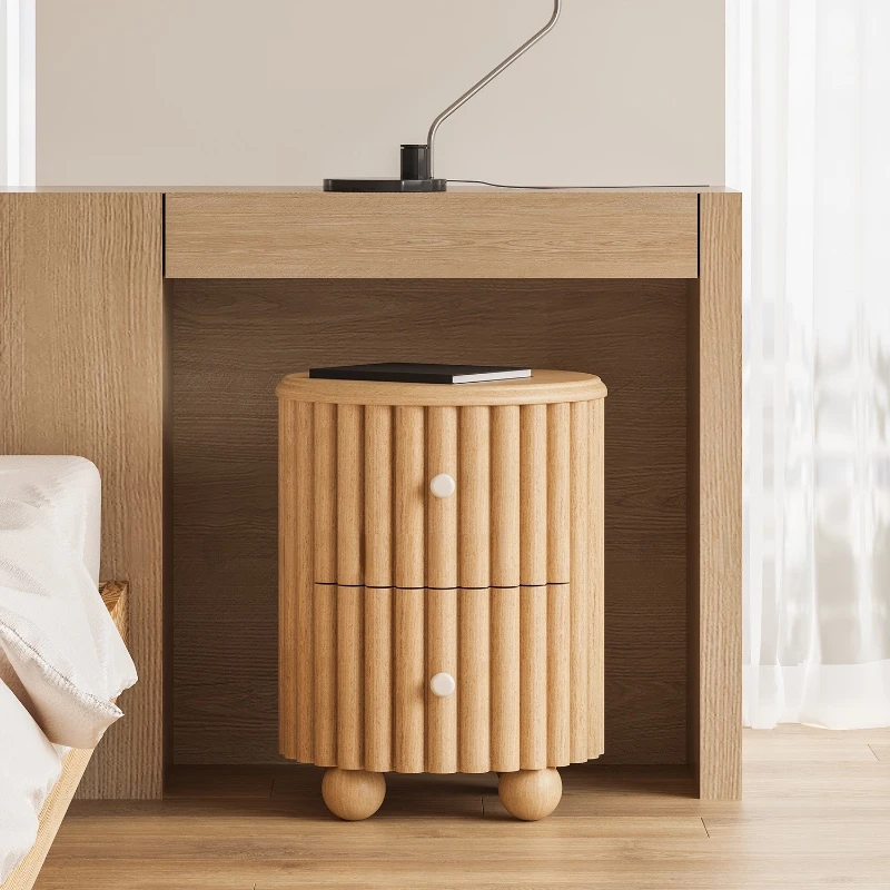 

Nightstands Bedroom Furniture Solid Wood Bedside Table Modern Simple Wood Color Cabinet Mesa De Noche прикроватные тумбочки 협탁