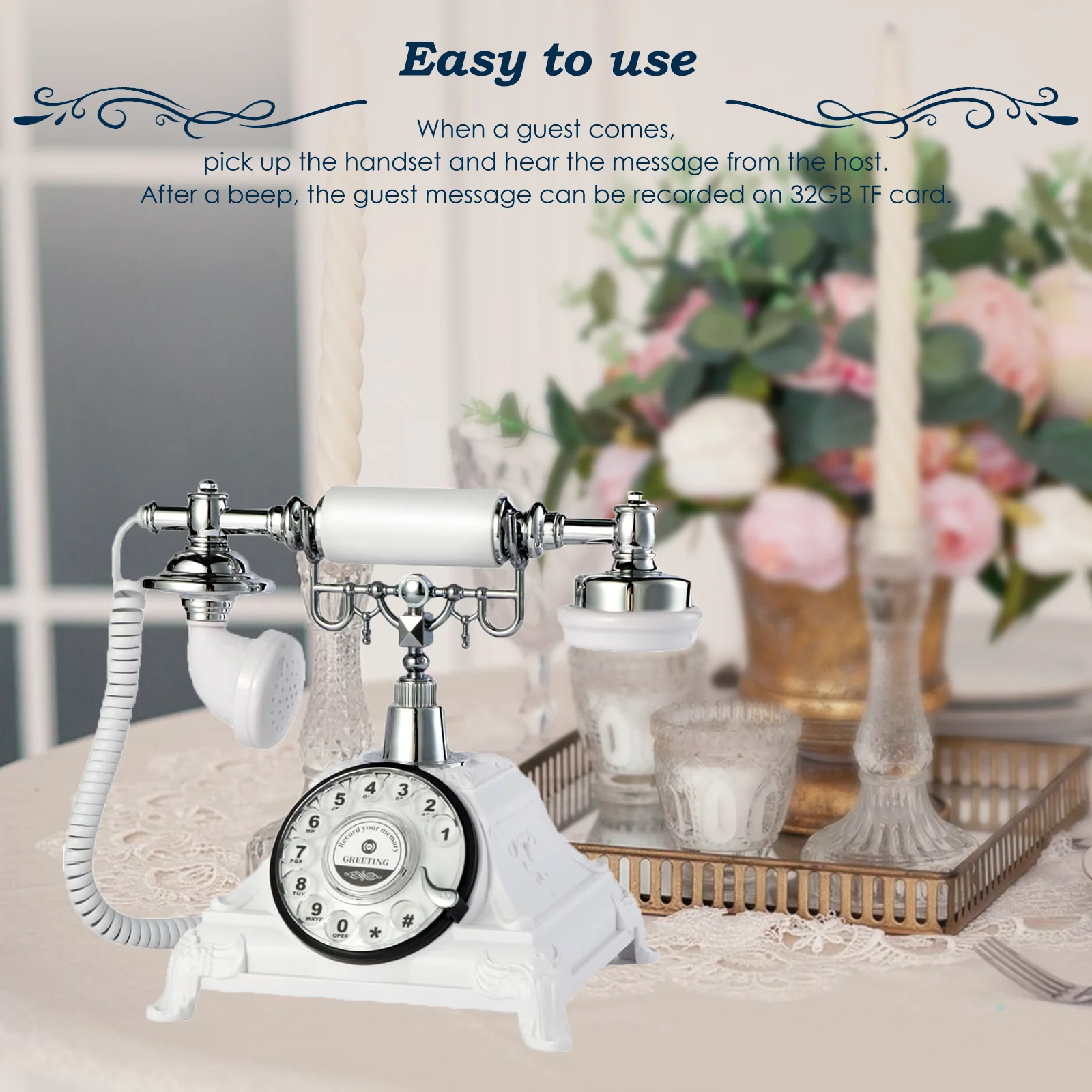

Audio Guestbook wedding phone guest voice blessing message book banquet voice check-in message phone birthday party celebrati