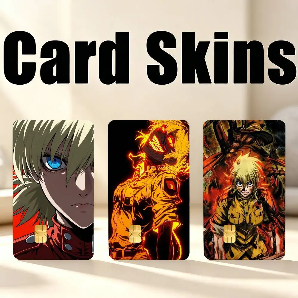 Hellsing Seras V-Victoria 1Set 4Pcs Card Skin Stickers, Waterproof Decorative Film for Credit Debit Bank Bus IC Cards